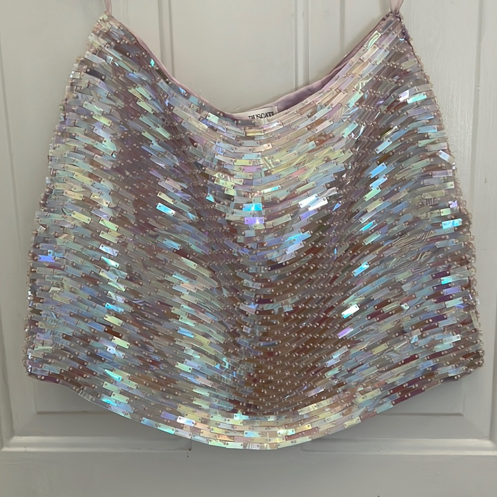 Vintage Hugo Buscati disco ball mini skirt